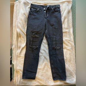 H&M Ripped Low-rise Boyfriend Jeans